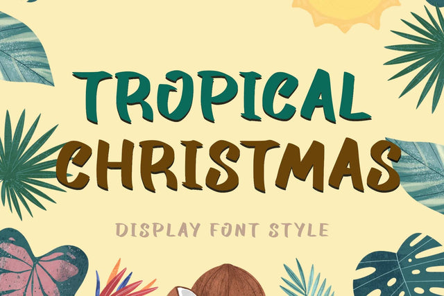Tropical Christmas Font Prasetya Letter 