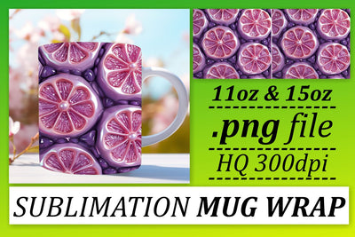 Tropical Delight Mug Design: Vibrant Fruit Patterns Sublimation afrosvg 