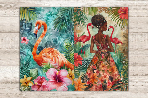 Tropical Ephemera | Junk Journal Paper Bundle SVG GlamArtZhanna 
