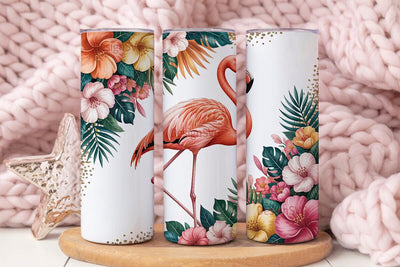 Tropical Flamingo 20oz Tumbler Wrap Sublimation DesignSVG 