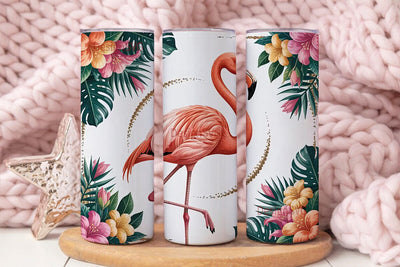 Tropical Flamingo 20oz Tumbler Wrap Sublimation DesignSVG 