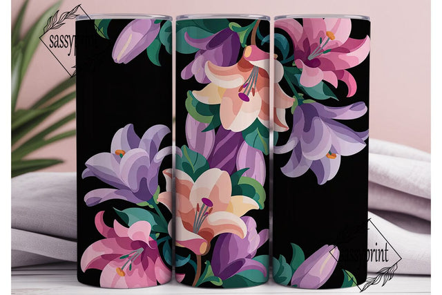 Tropical Floral 20oz Tumbler Wrap Sublimation sassyprint 