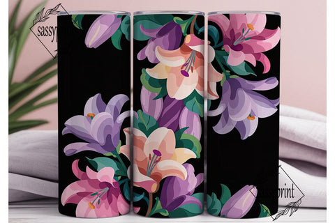 Tropical Floral 20oz Tumbler Wrap Sublimation sassyprint 
