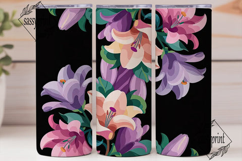 Tropical Floral 20oz Tumbler Wrap Sublimation sassyprint 