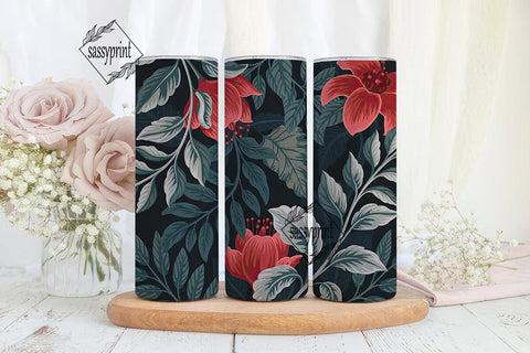 Tropical Floral 20oz Tumbler Wrap Sublimation sassyprint 