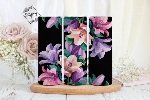Tropical Floral 20oz Tumbler Wrap Sublimation sassyprint 