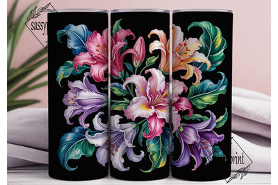 Tropical Floral 20oz Tumbler Wrap Sublimation sassyprint 