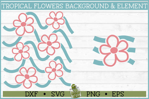 Tropical Flowers SVG File SVG Crunchy Pickle 
