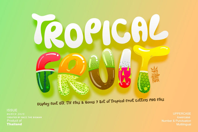 Tropical Fruit Font BB Digital Arts 