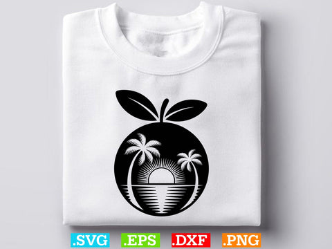 Tropical Fruit SVG Bundle, Pineapple Mango Coconut, Fruit Frame Art SVG Creativeart88 