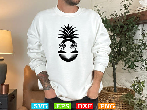 Tropical Fruit SVG Bundle, Pineapple Mango Coconut, Fruit Frame Art SVG Creativeart88 