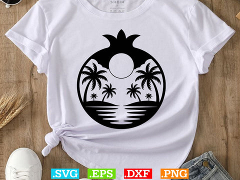 Tropical Fruit SVG Bundle, Pineapple Mango Coconut, Fruit Frame Art SVG Creativeart88 