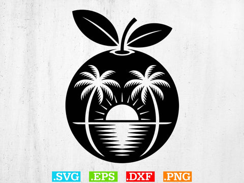 Tropical Fruit SVG Bundle, Pineapple Mango Coconut, Fruit Frame Art SVG Creativeart88 