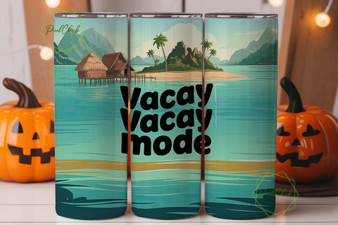 Tropical Getaway 20oz Tumbler Wrap Sublimation PixelChick 