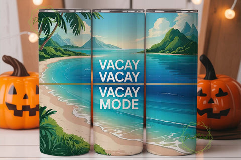 Tropical Getaway 20oz Tumbler Wrap Sublimation PixelChick 