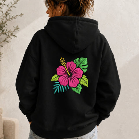 Tropical Hibiscus Flower Machine Embroidery Design PES DST Stitch Pattern Files Embroidery/Applique DESIGNS PatternFeed8 