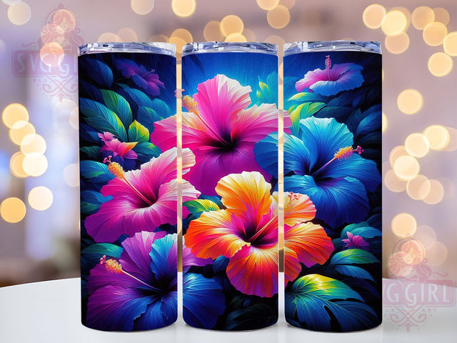 Tropical Hibiscus Glow Summer Beach Vibes Tumbler, Hibiscus Flower PNG, 20oz Sublimation Design, Glow Tumbler Wrap, Summer Floral Tumbler, Beach Vibes Cup Design, Vibrant Hibiscus Wrap Sublimation SvggirlplusArt 