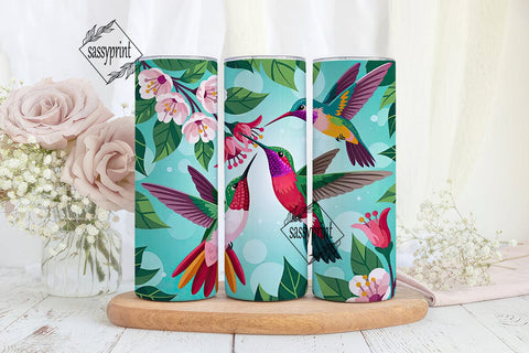 Tropical Hummingbird 20oz Tumbler Wrap Sublimation sassyprint 