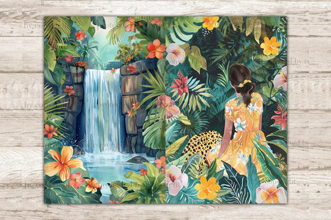 Tropical Junk Journal Page | Exotic Printable SVG GlamArtZhanna 