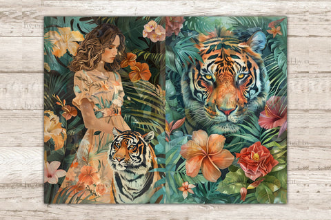 Tropical Junk Journal Page | Exotic Printable SVG GlamArtZhanna 