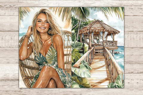 Tropical Junk Journal Pages | Beach Scrapbook Kit | Summer SVG GlamArtZhanna 