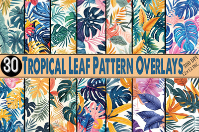 Tropical Leaf Pattern Digital Pattern SVGArt 