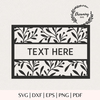 Tropical Leaves Panel Wall Decor SVG DXF - Modern Botanical Lattice Art Silhouette Cut File Cricut Laser SVG DreamingSVG 