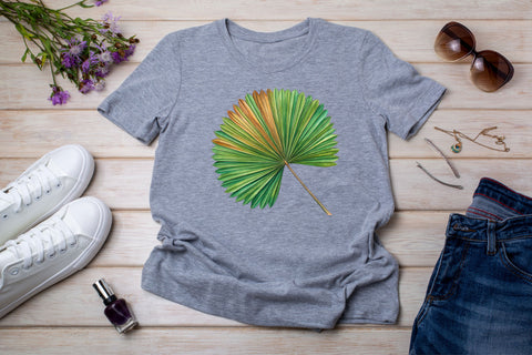 Tropical Leaves PNG, Watercolor Tropical Leaf Clipart Bundle, Greenery Clipart, Leaves Border, Foliage, Summer, Digital Download Sublimation FloridPrintables 