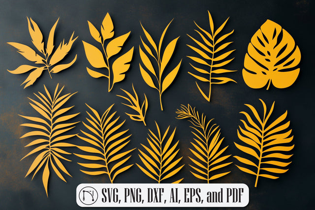 Tropical Leaves SVG Bundle SVG MD JOYNAL ABDIN 