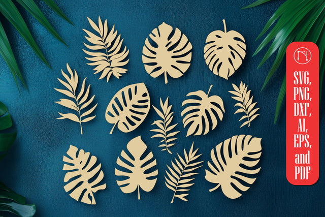 Tropical Leaves SVG Bundle SVG MD JOYNAL ABDIN 