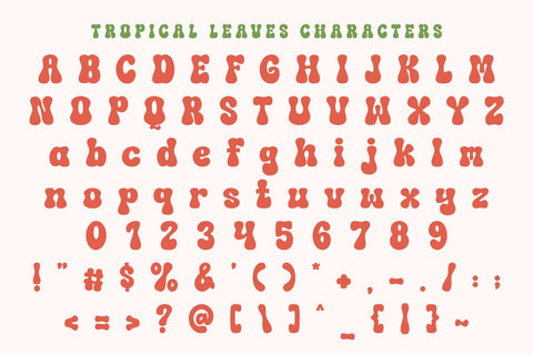 Tropical Leques - Fun Groovy Font Font Masyafi Studio 