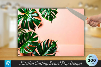 Tropical Monstera Leaf Cutting Board Sublimation Regulrcrative 