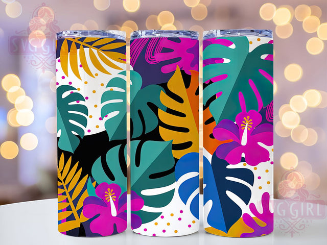 Tropical Monstera Plant Tumbler, Indoor Plants Wrap, Tropical Leaf Mug Design, Sublimation Wrap, Botanical Drinkware, Plant Lover Gift, Green Aesthetic Cup Sublimation SvggirlplusArt 