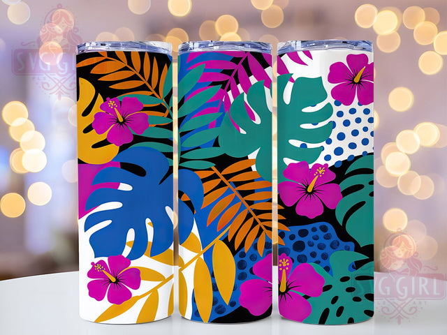 Tropical Monstera Plant Tumbler, Indoor Plants Wrap, Tropical Leaf Mug Design, Sublimation Wrap, Botanical Drinkware, Plant Lover Gift, Green Aesthetic Cup Sublimation SvggirlplusArt 