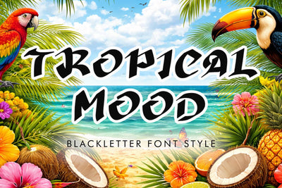 Tropical Mood Font Prasetya Letter 