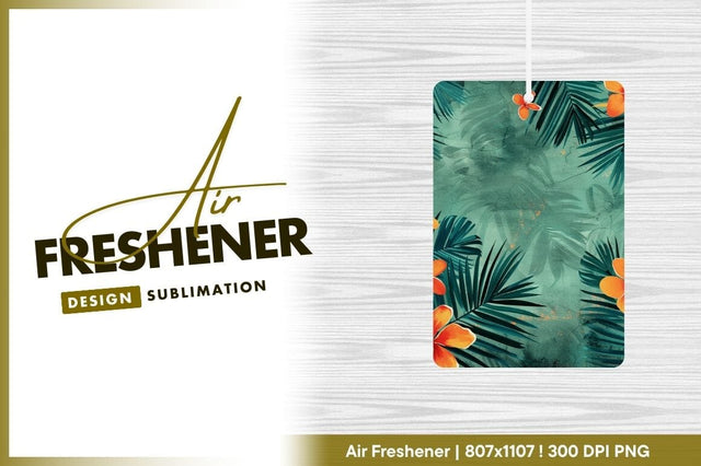 Tropical palm leaves and orange flowers background Sublimation Regulrcrative 