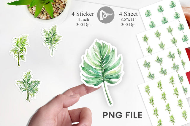 Tropical Palms Sticker Sublimation artnoy 