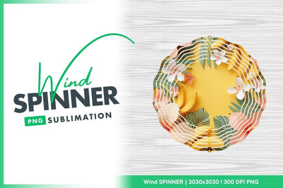 Tropical paper art with bananas and flowers Sublimation Regulrcrative 