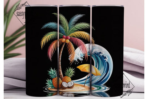 Tropical Paradise 20oz Tumbler Wrap Sublimation sassyprint 
