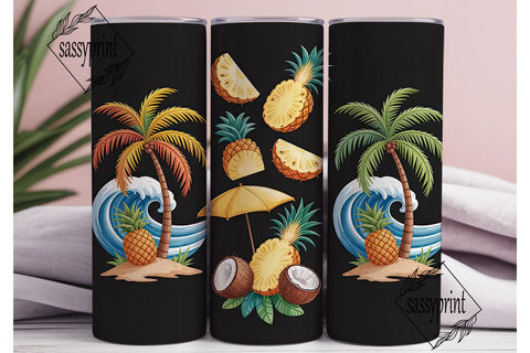 Tropical Paradise 20oz Tumbler Wrap Sublimation sassyprint 