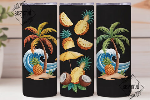 Tropical Paradise 20oz Tumbler Wrap Sublimation sassyprint 