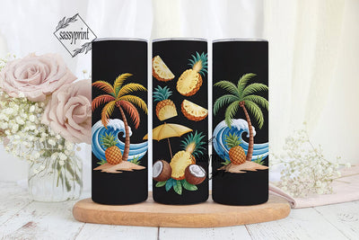 Tropical Paradise 20oz Tumbler Wrap Sublimation sassyprint 