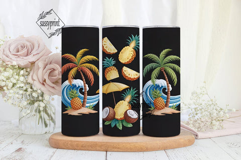 Tropical Paradise 20oz Tumbler Wrap Sublimation sassyprint 