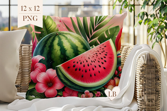 Tropical Pillow Sublimation - Summer Pillow Cover PNG Sublimation BijouBay 