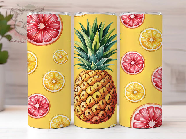 Tropical Pineapple Watermelon Tumbler, Pineapple Wrap, Watermelon Design, Sublimation Art, 20oz Tumbler, Summer Theme, Fresh Style Sublimation Lara' s Designs 