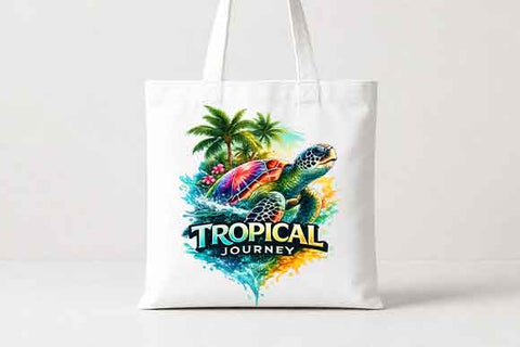 Tropical Sea Turtle Sublimation PNG Coastal Vacation Digital Download SVG BillahCrafts 