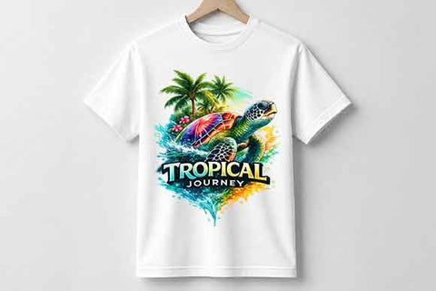 Tropical Sea Turtle Sublimation PNG Coastal Vacation Digital Download SVG BillahCrafts 