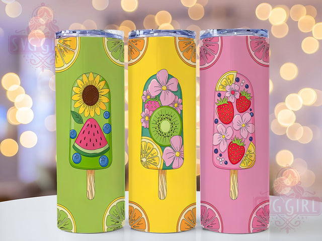 Tropical Summer Ice Cream Tumbler, Fruit Ice Cream Wrap, 20oz Ice Cream Design, Citrus Ice Cream Tumbler, Refreshing Summer Tumbler, Tropical Fruit Tumbler, Sweet Ice Cream Sublimation Sublimation SvggirlplusArt 