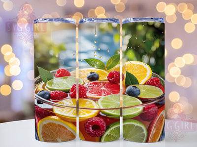 Tropical Summer Punch Cocktail Tumbler, Fruit Cocktail Wrap, Tropical Drink Sublimation, Holiday Beverage Cup, 20Oz Skinny Tumbler Wrap, Vibrant Summer Mug, Refreshing Party Design Sublimation SvggirlplusArt 