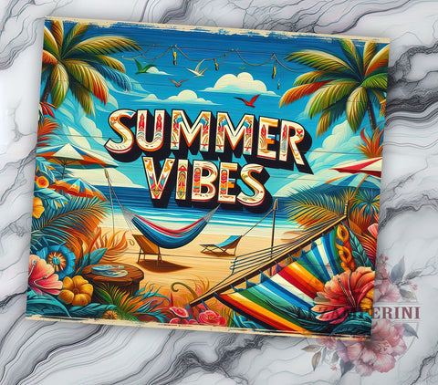 Tropical Sunset Beach 20oz Tumbler Wrap PNG, Summer Vibes Tumbler Png, Straight & Tapered Tumbler Wrap, Instant Digital Download Sublimation Li Zamperini 